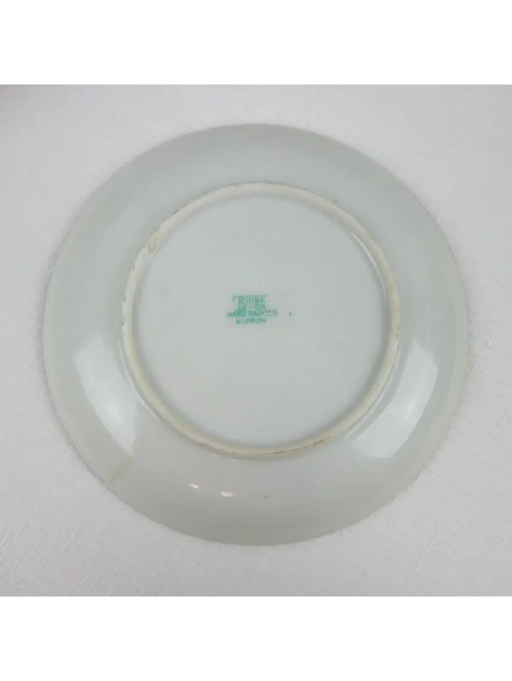 Antique Te-Oh Nippon Porcelain Tea Cup & Saucer Set Poppy Flower RARE